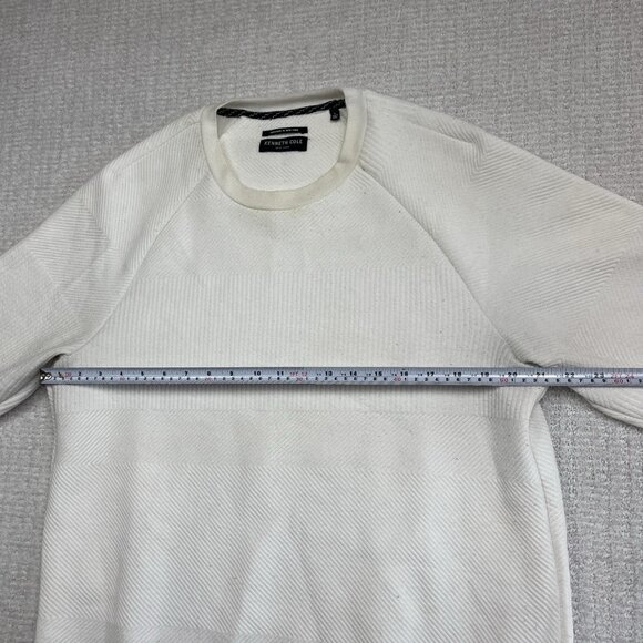 Kenneth Cole White Thermal Crewneck Sweater Men's Size Large Read* - Picture 11 of 15